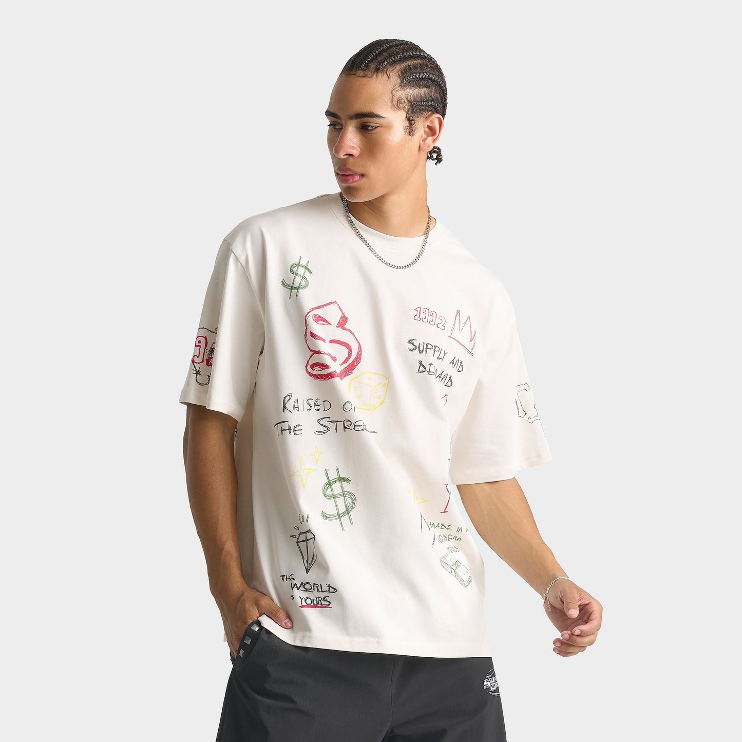 Men's Supply & Demand Scribe T-Shirt - Egret