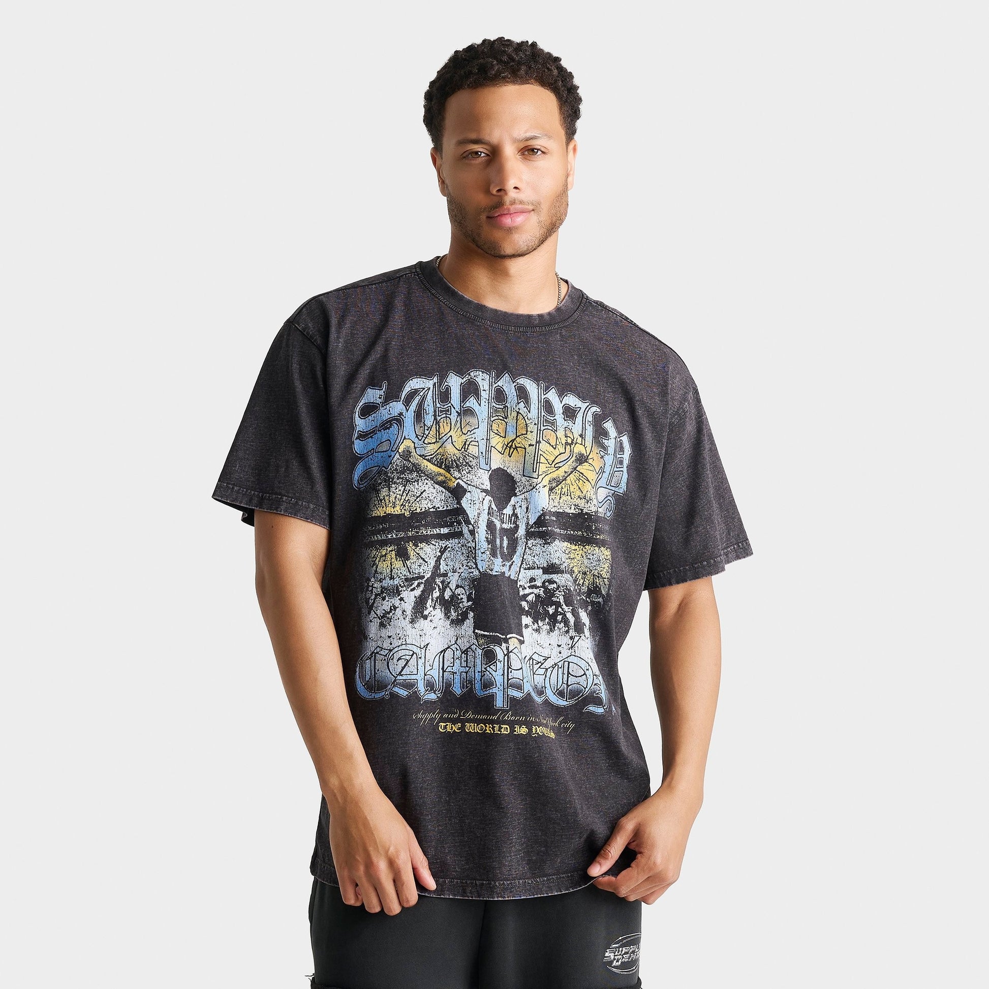 Men's Supply & Demand Argentina Graphic T-Shirt - Black Wash