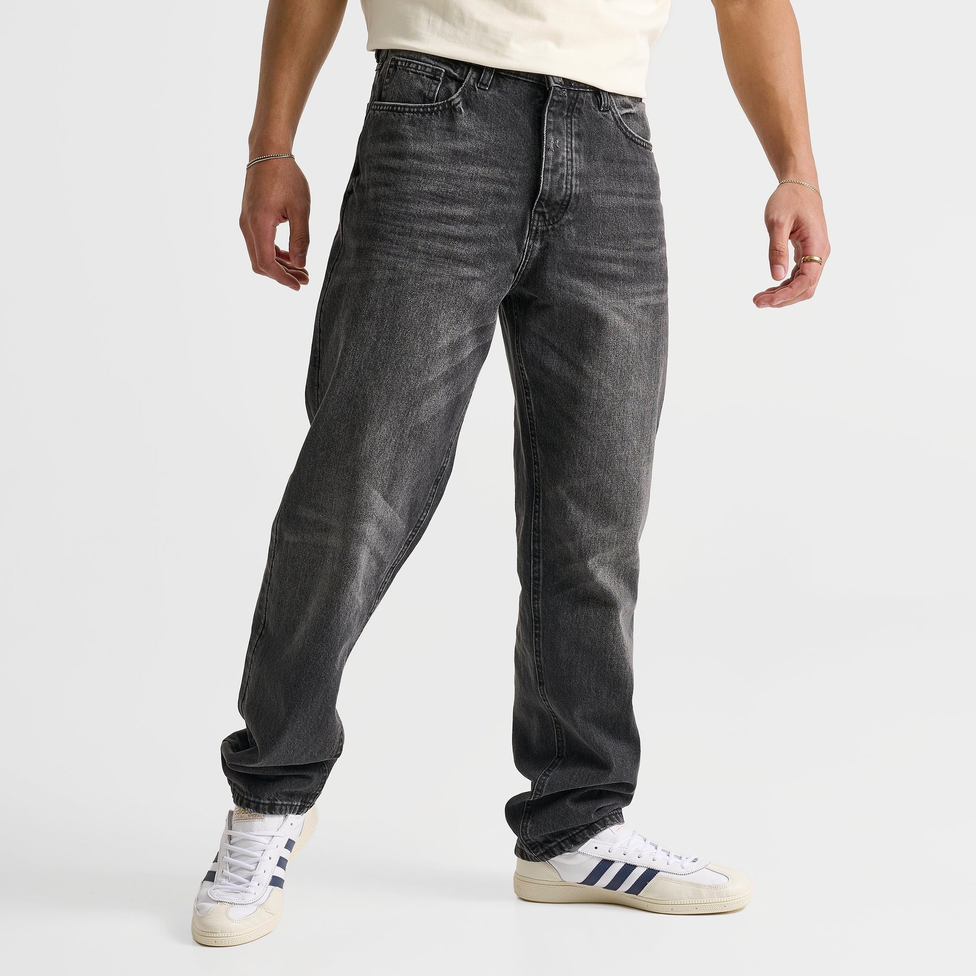 Men's Unlike Humans Cason Relaxed Denim Jeans - Black