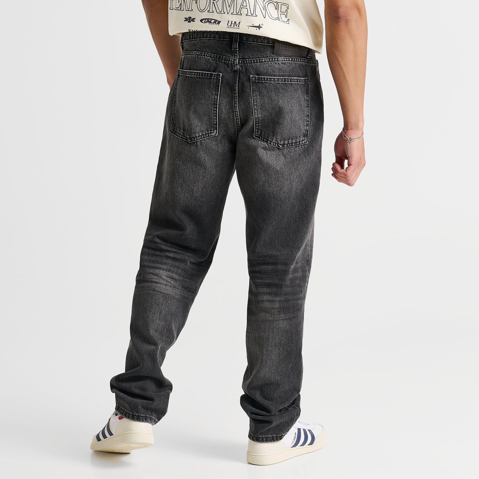 Men's Unlike Humans Cason Relaxed Denim Jeans - Black