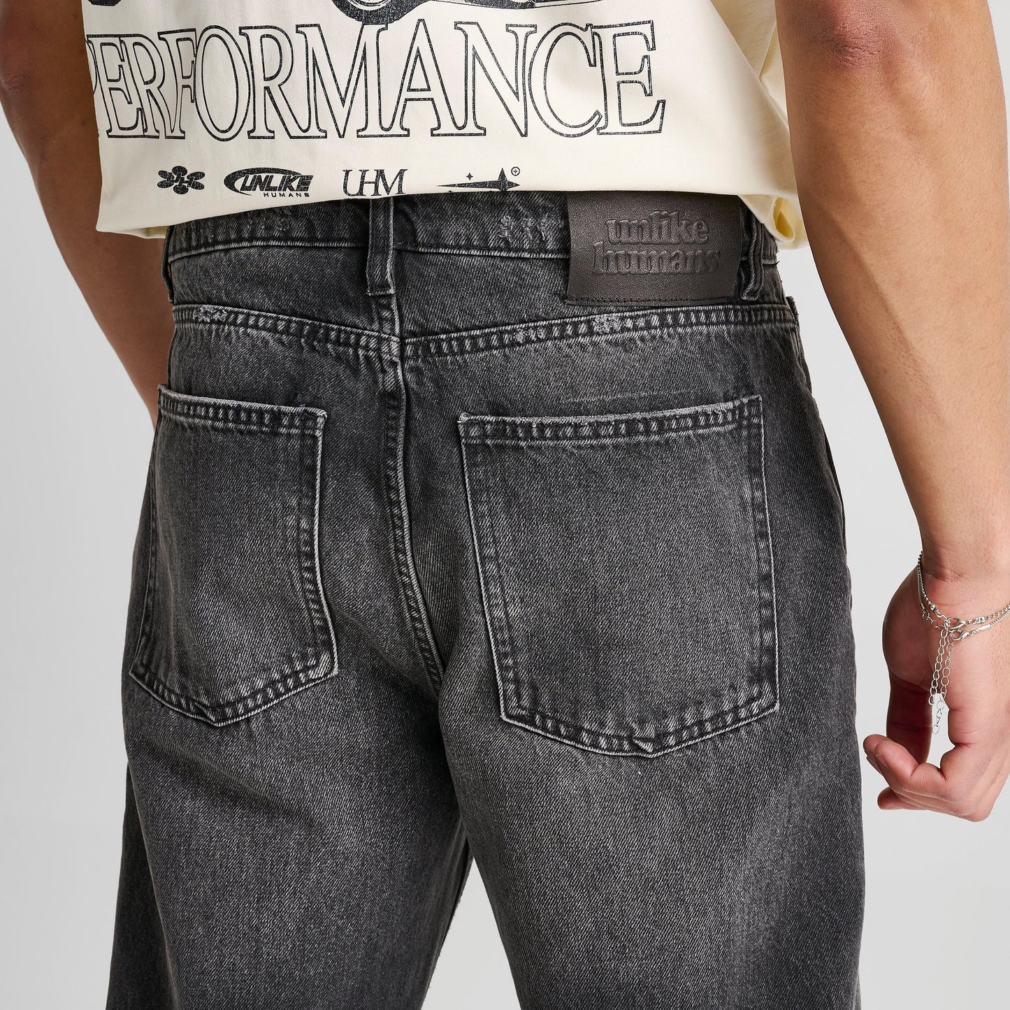 Men's Unlike Humans Cason Relaxed Denim Jeans - Black