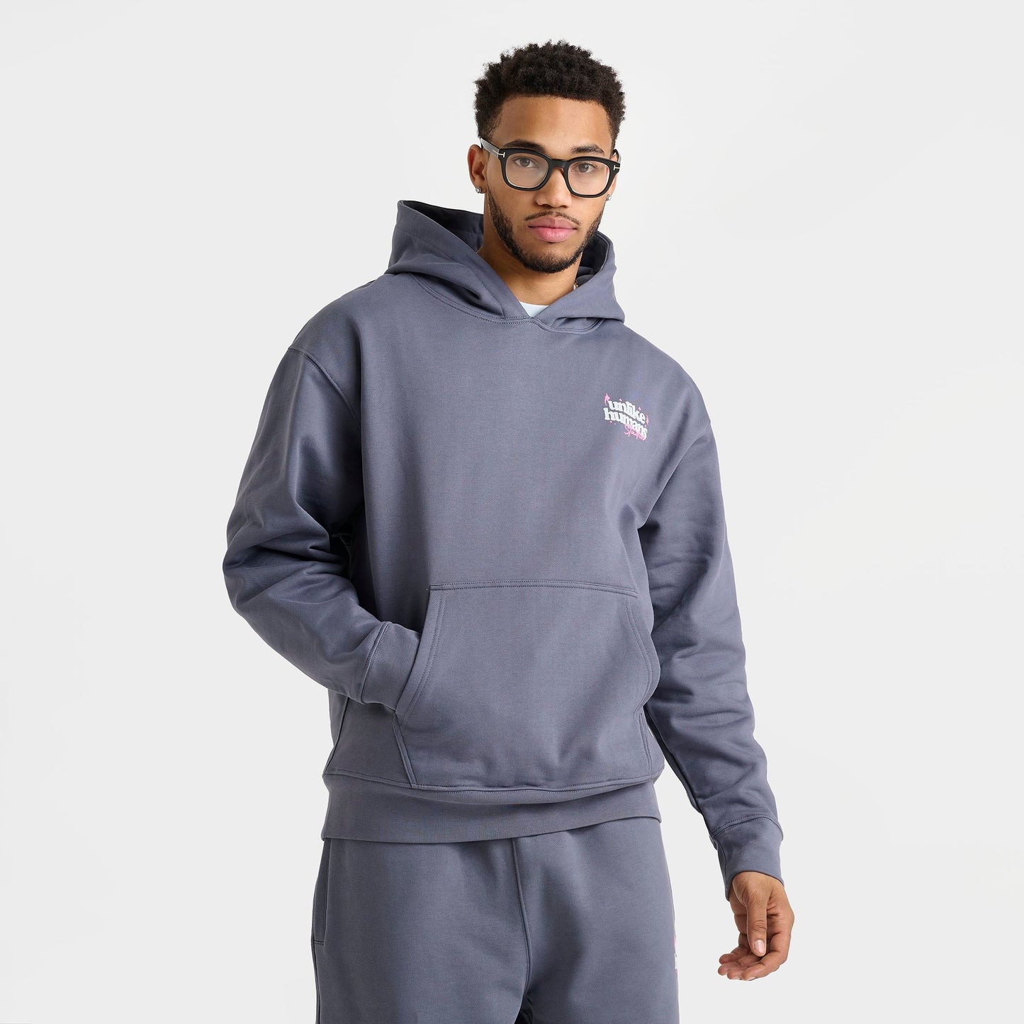 Men's Unlike Humans Crafted Pullover Hoodie - Dark Grey