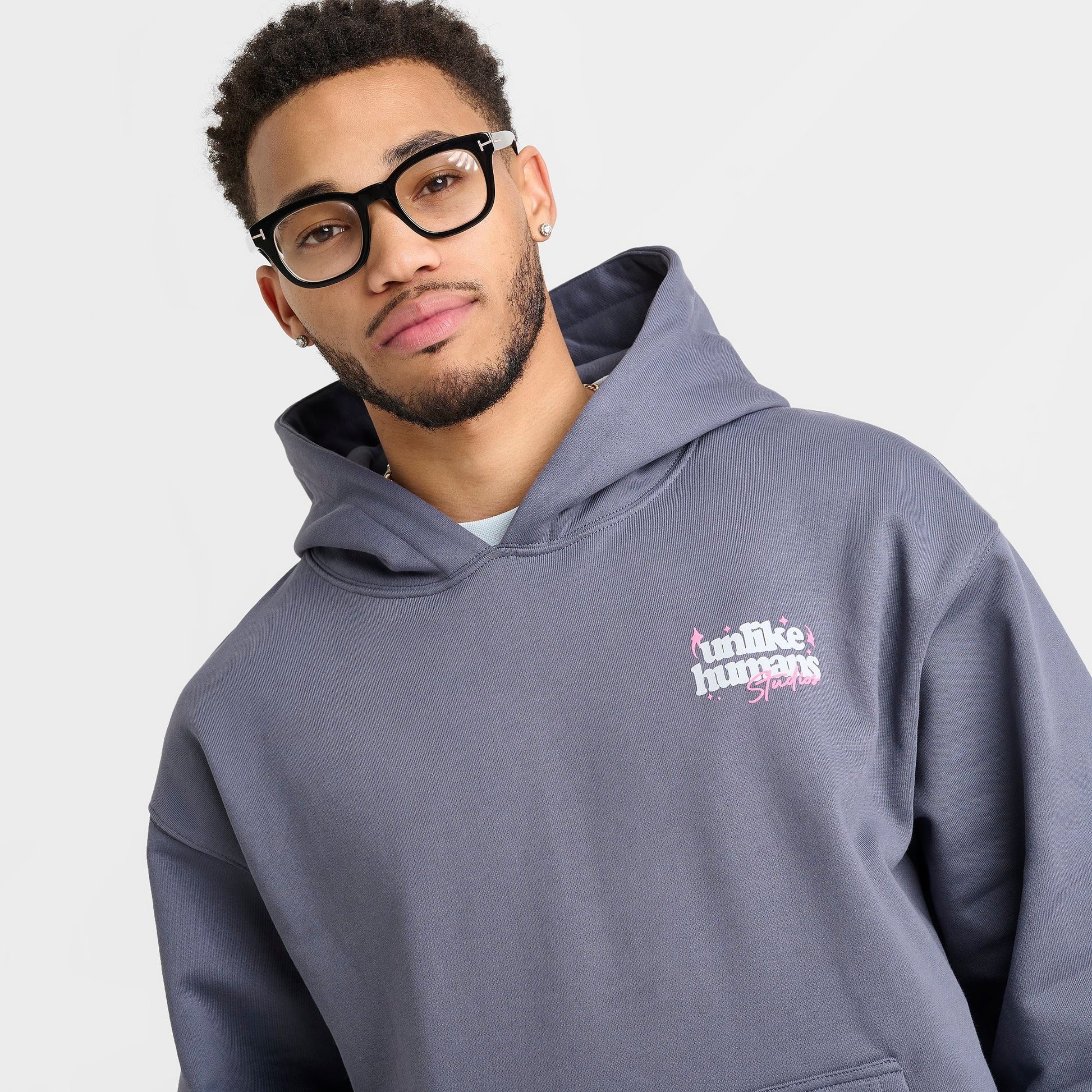 Men's Unlike Humans Crafted Pullover Hoodie - Dark Grey