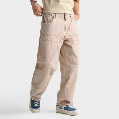 Men's Unlike Humans Krano Denim Carpenter Pants - Khaki