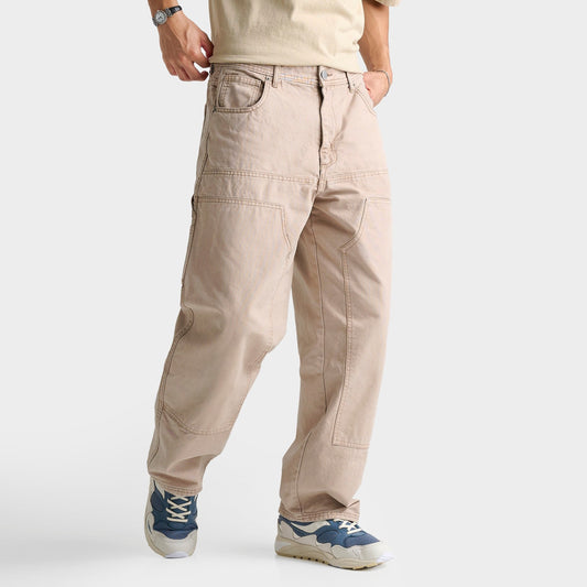 Men's Unlike Humans Krano Denim Carpenter Pants - Khaki