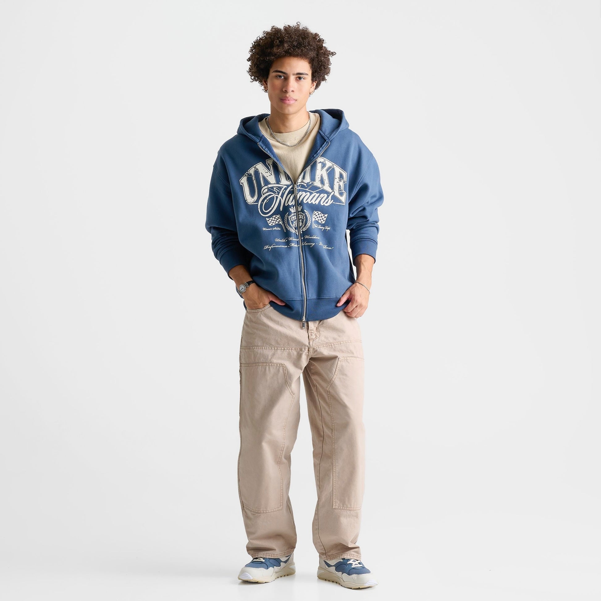 Men's Unlike Humans Krano Denim Carpenter Pants - Khaki