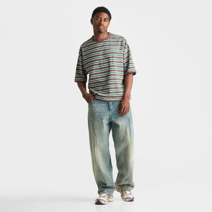 Men's Unlike Humans Jem Striped T-Shirt - Coffee Quartz