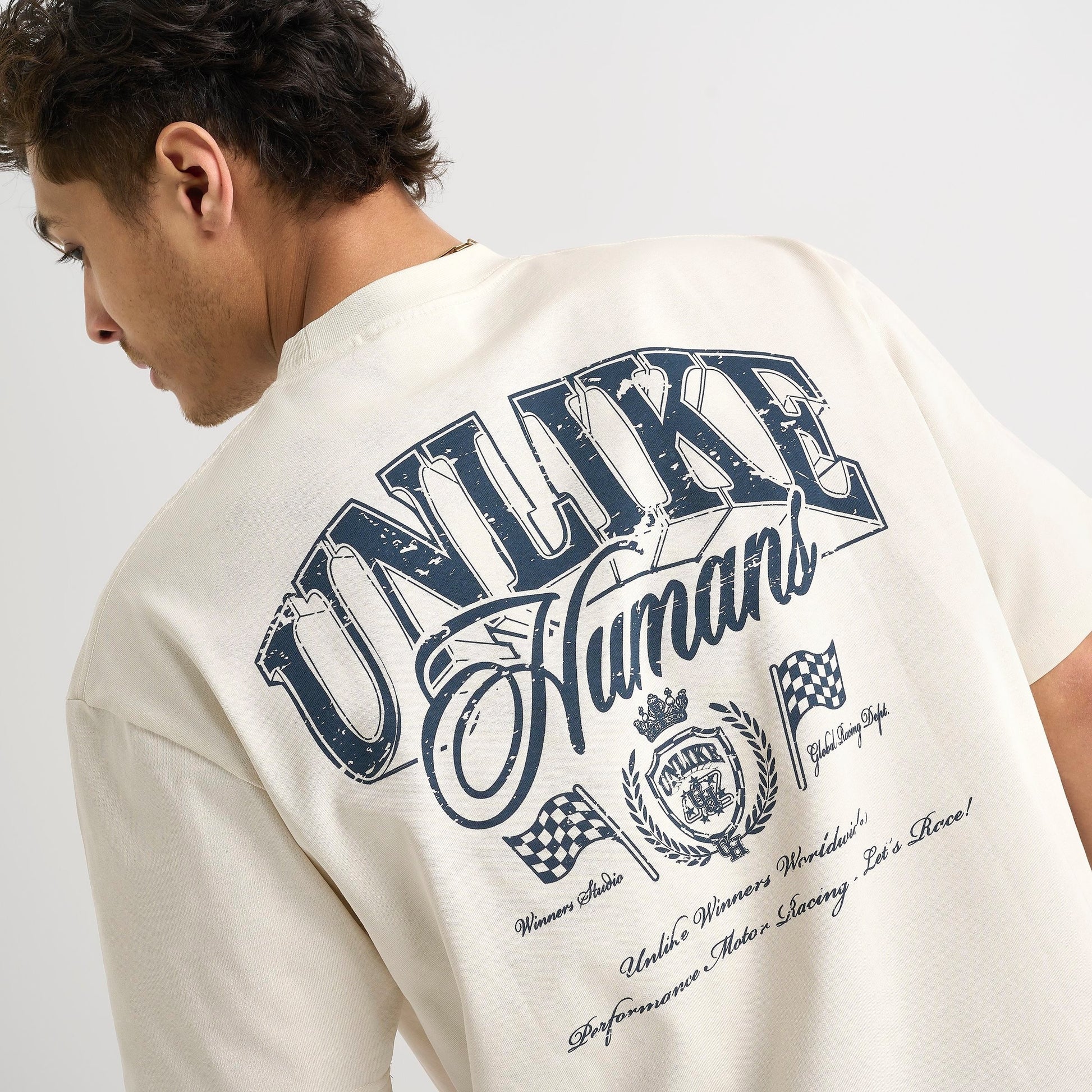 Men's Unlike Humans Motor Graphic T-Shirt - Off White
