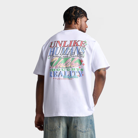 Men's Unlike Humans Reality Graphic T-Shirt - White