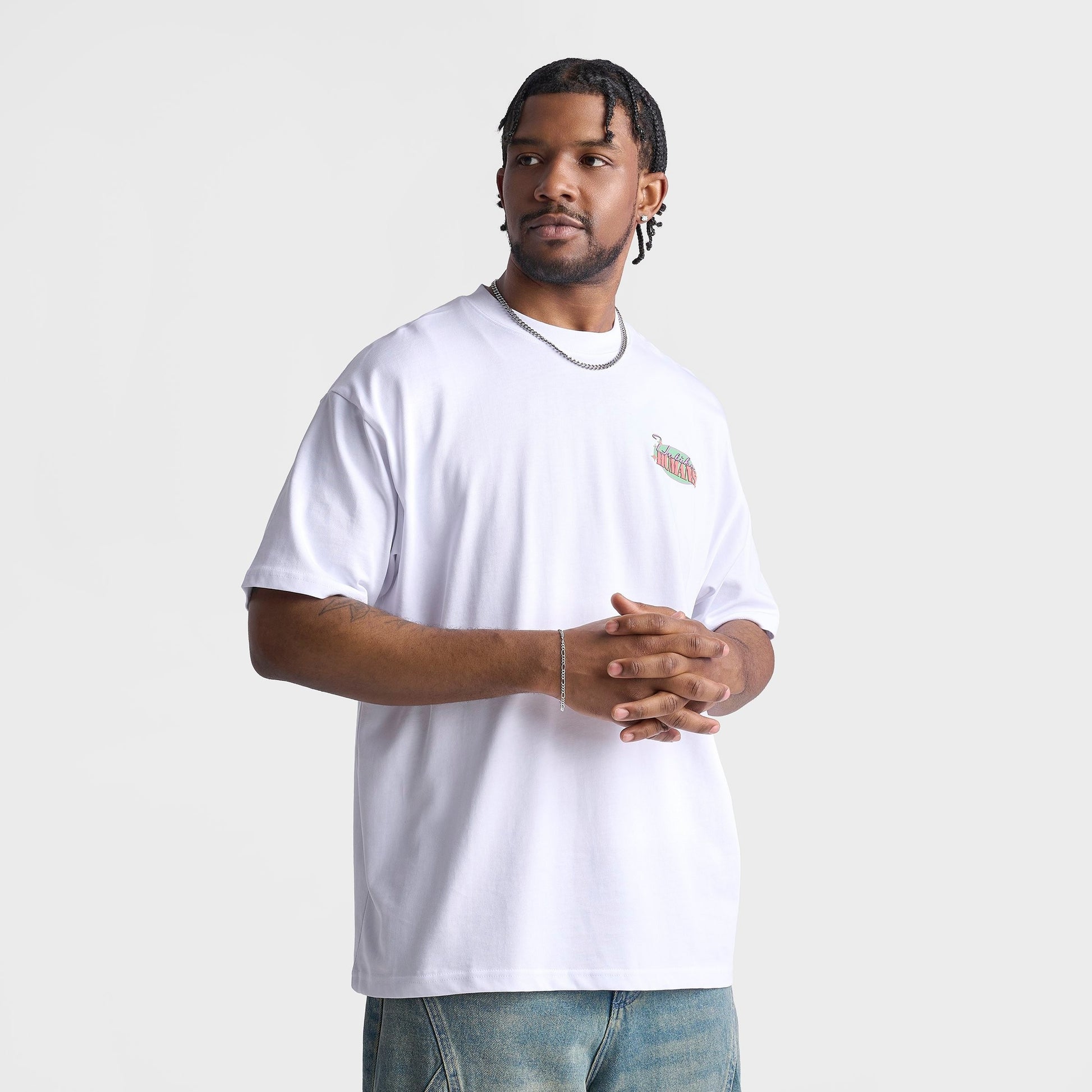 Men's Unlike Humans Reality Graphic T-Shirt - White