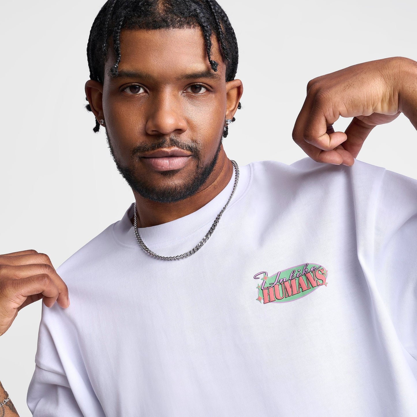 Men's Unlike Humans Reality Graphic T-Shirt - White