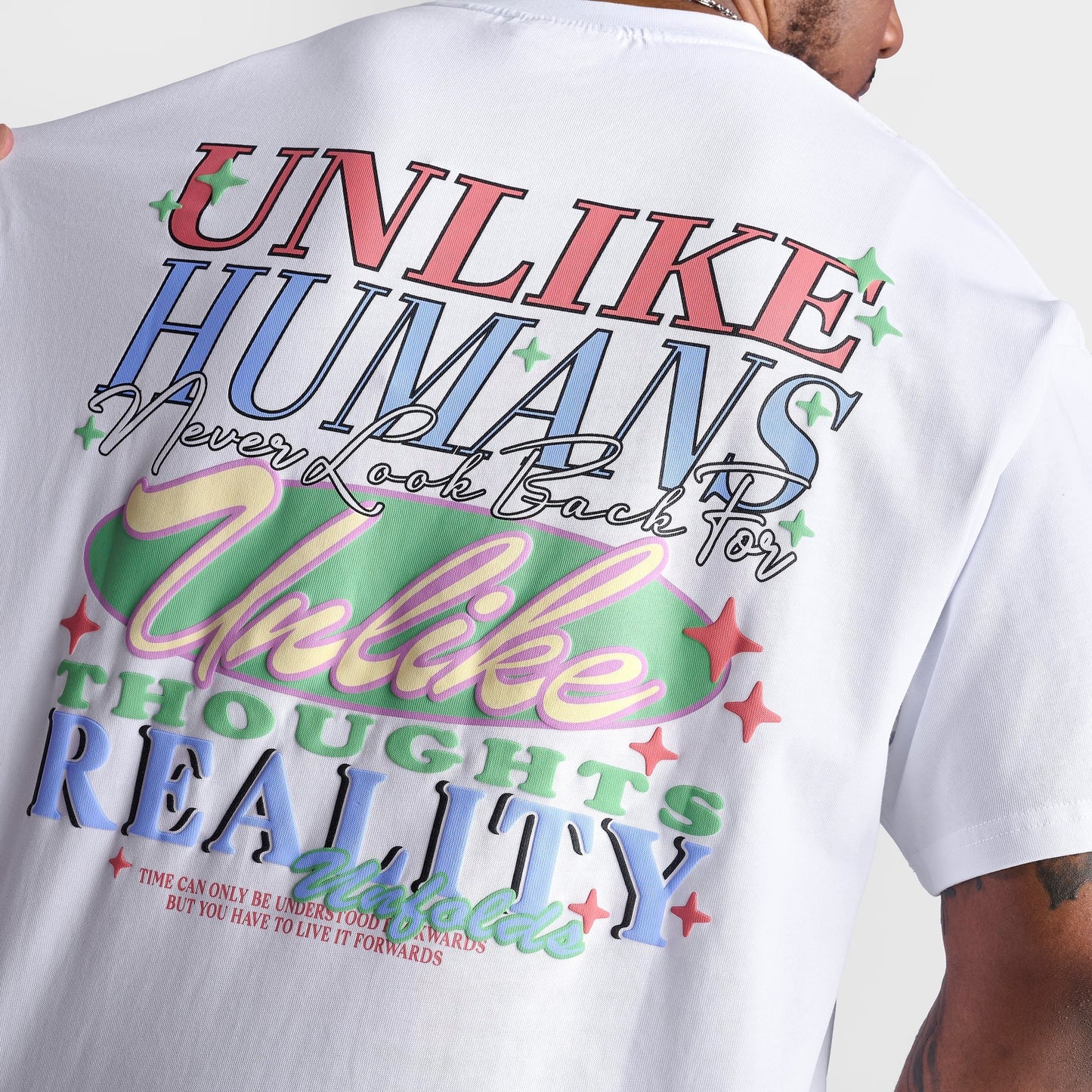 Men's Unlike Humans Reality Graphic T-Shirt - White