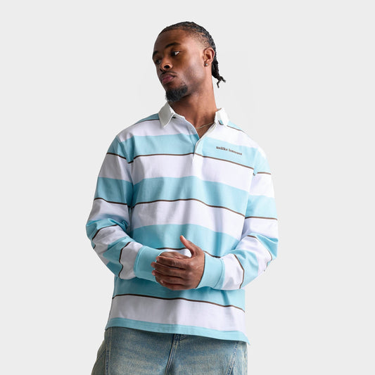 Men's Unlike Humans Pen Rugby Shirt - Blue/White