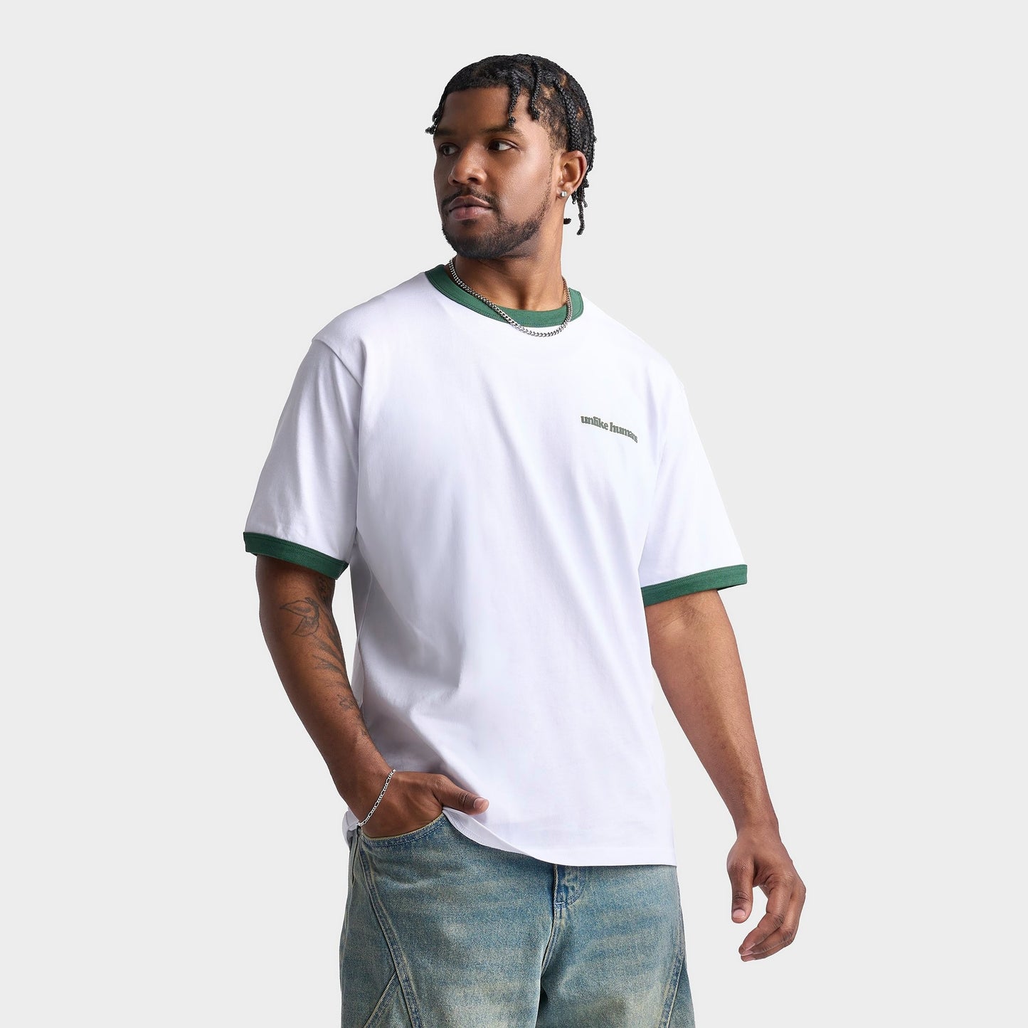 Men's Unlike Humans Alex Ringer T-Shirt - Optic White