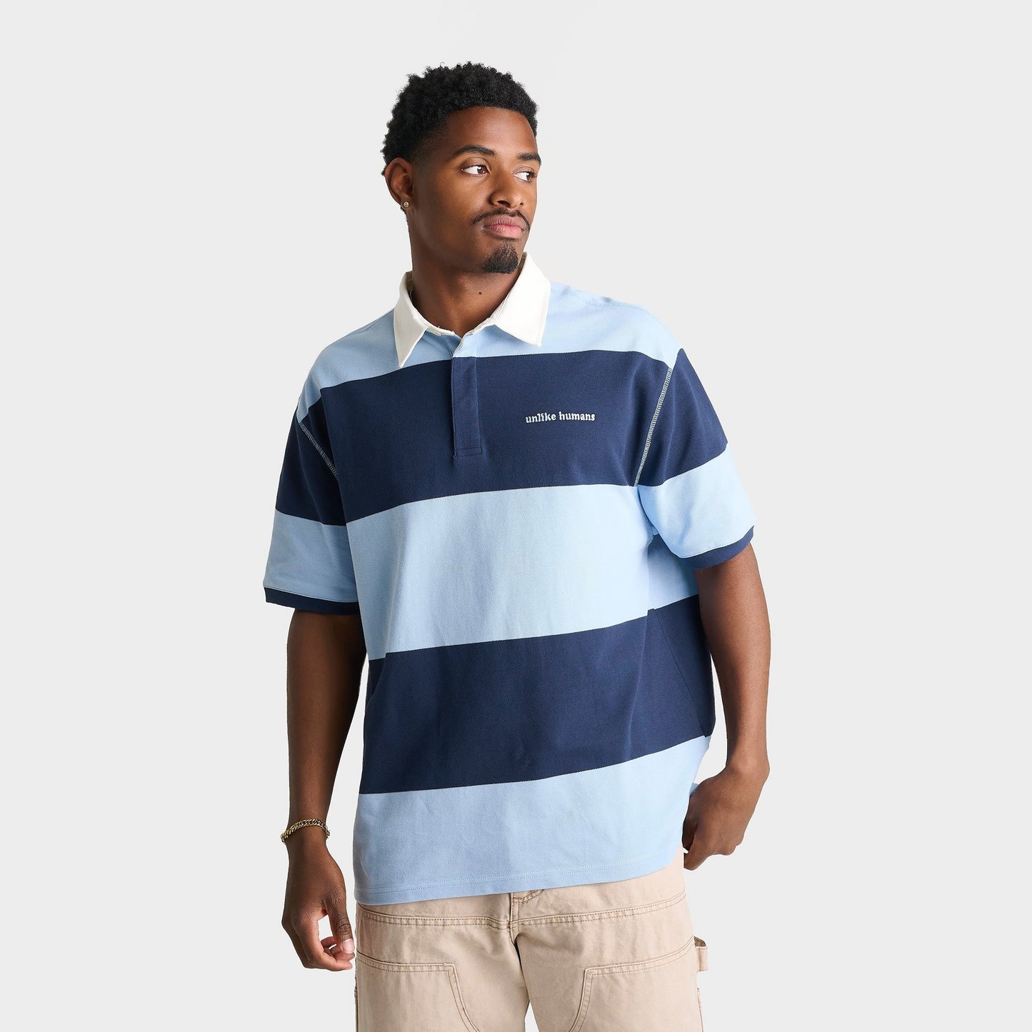 Men's Unlike Humans Jewel Polo Shirt - Blue Bell/Peacoat