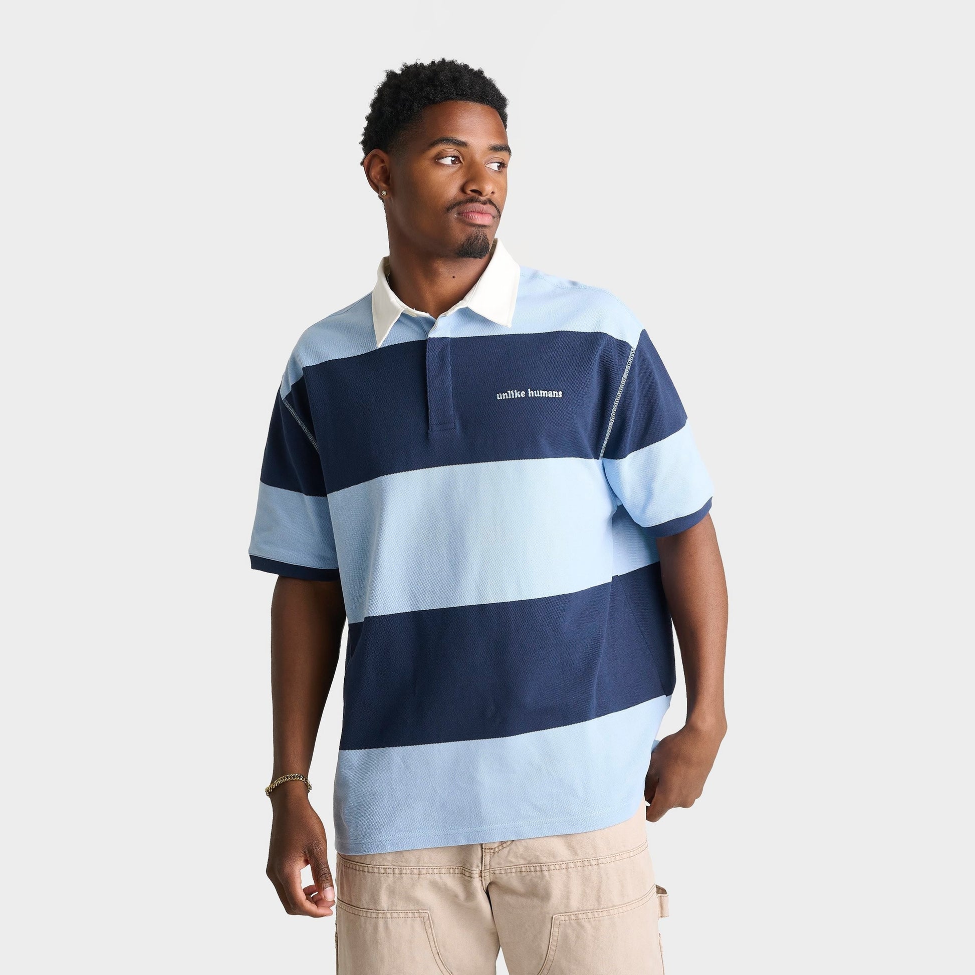 Men's Unlike Humans Jewel Polo Shirt - Blue Bell/Peacoat