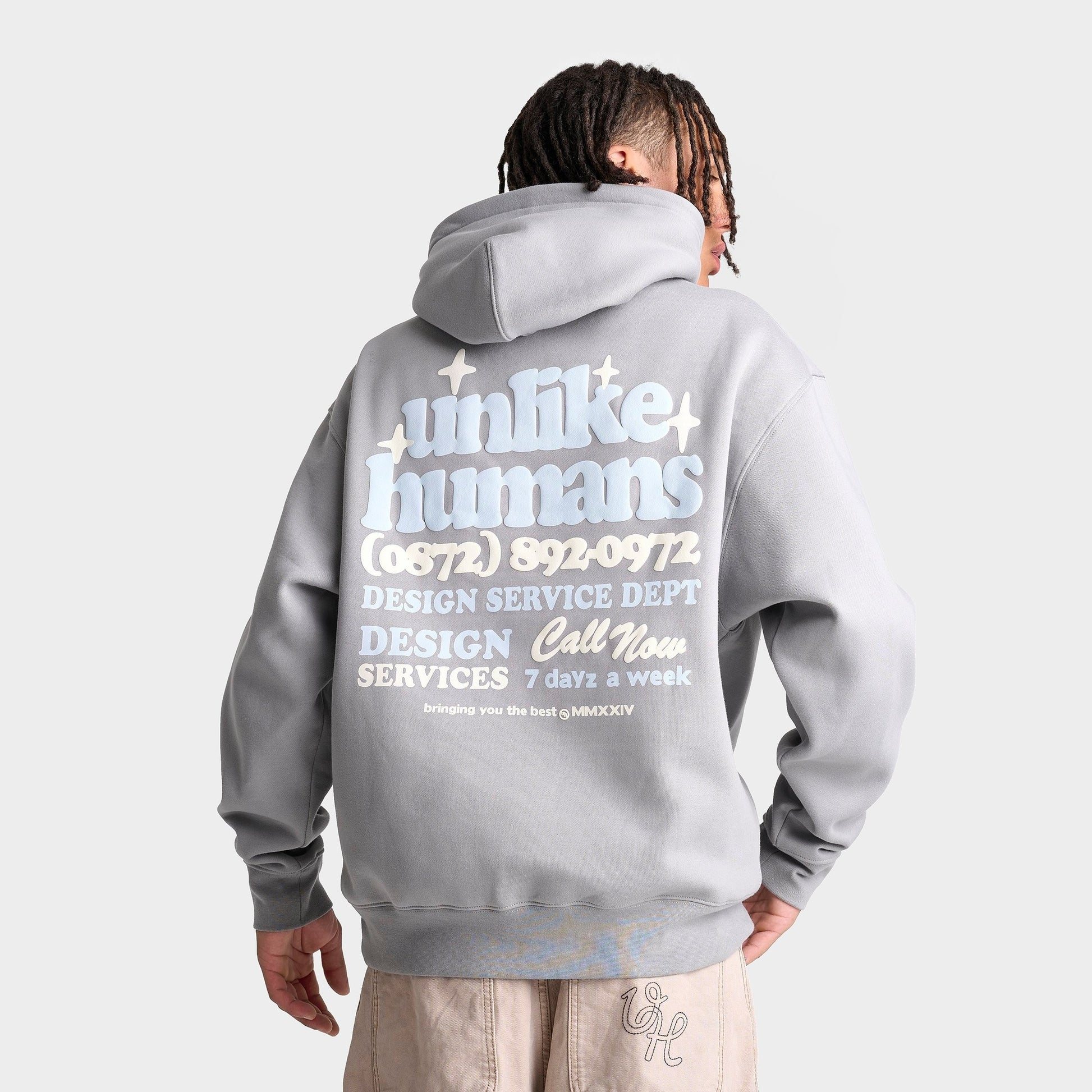 Men's Unlike Humans System Pullover Hoodie - Grey