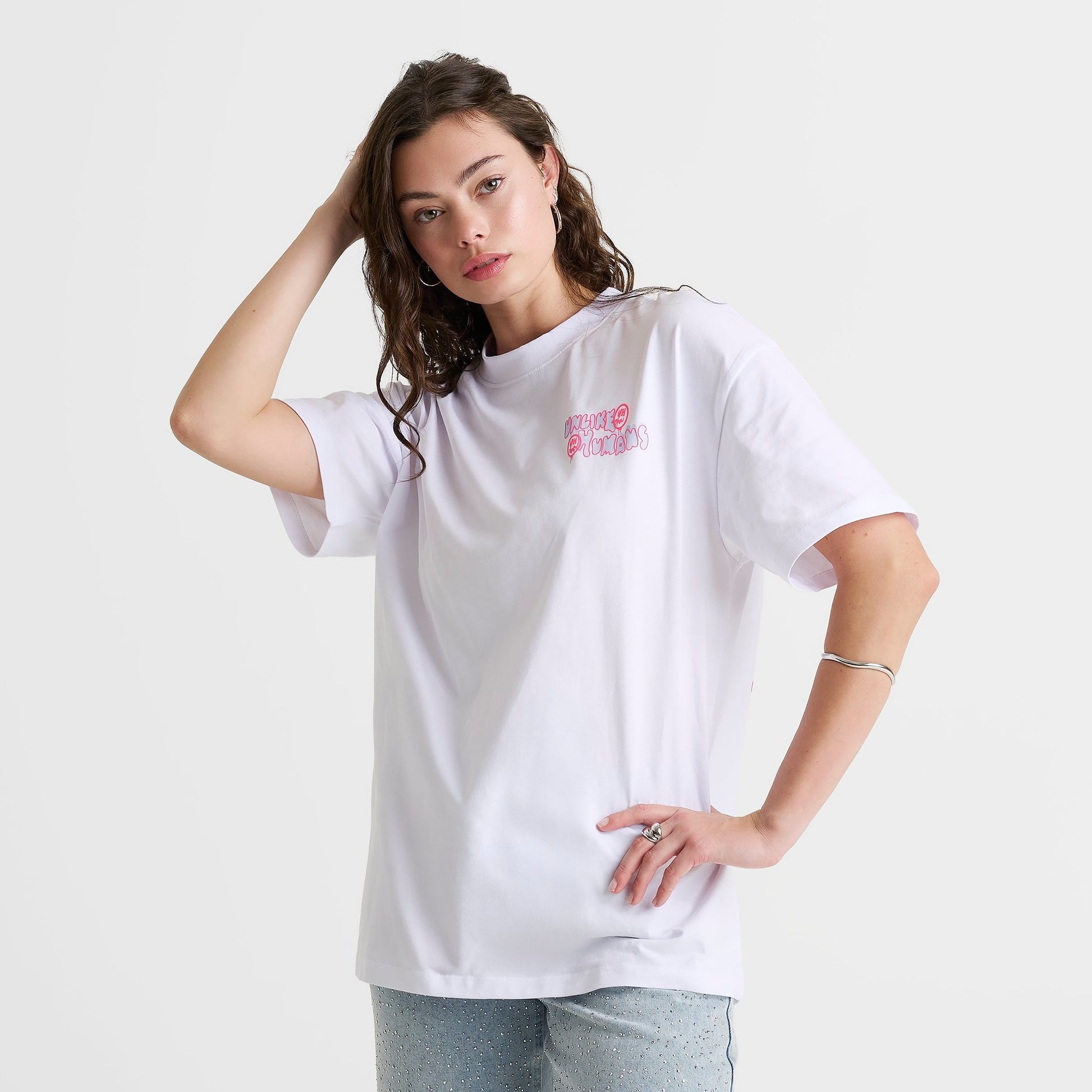 Women's Unlike Humans Better Late Than Never T-Shirt - White
