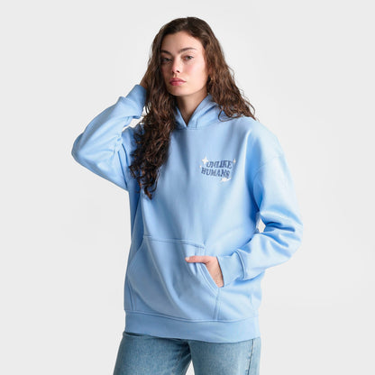 Women's Unlike Humans Good Days Zebra Print Pullover Hoodie - Dutch Canal