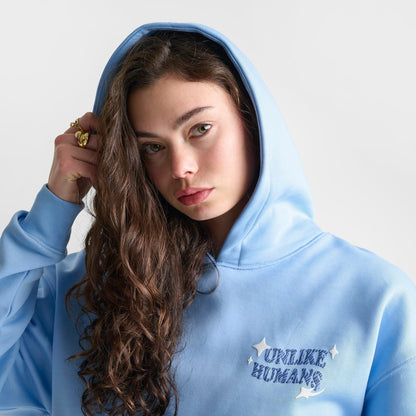 Women's Unlike Humans Good Days Zebra Print Pullover Hoodie - Dutch Canal