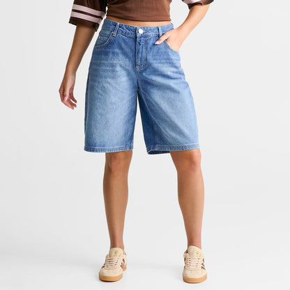 Women's Unlike Humans Denim Jorts - Mid Wash