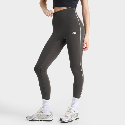 Women's New Balance Piped Training Leggings - Wash Black
