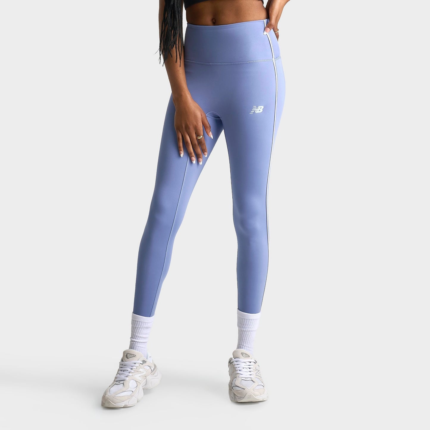 Women's New Balance Piped Training Leggings - Fairweather Blue