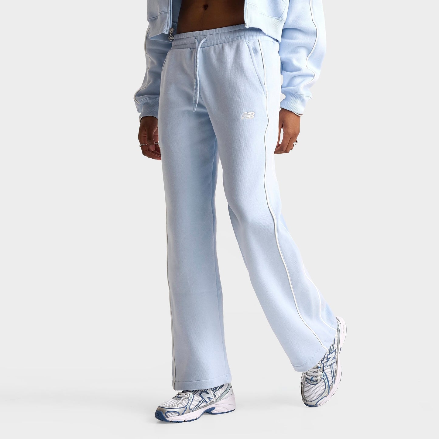 Women's New Balance Piped Wide-Leg Jogger Pants - Oxford Blue