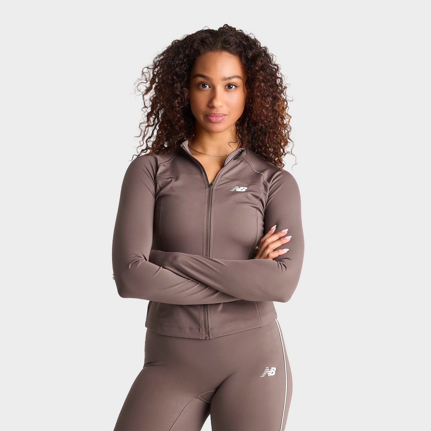 Women's New Balance Piped Full-Zip Training Jacket - Cortado