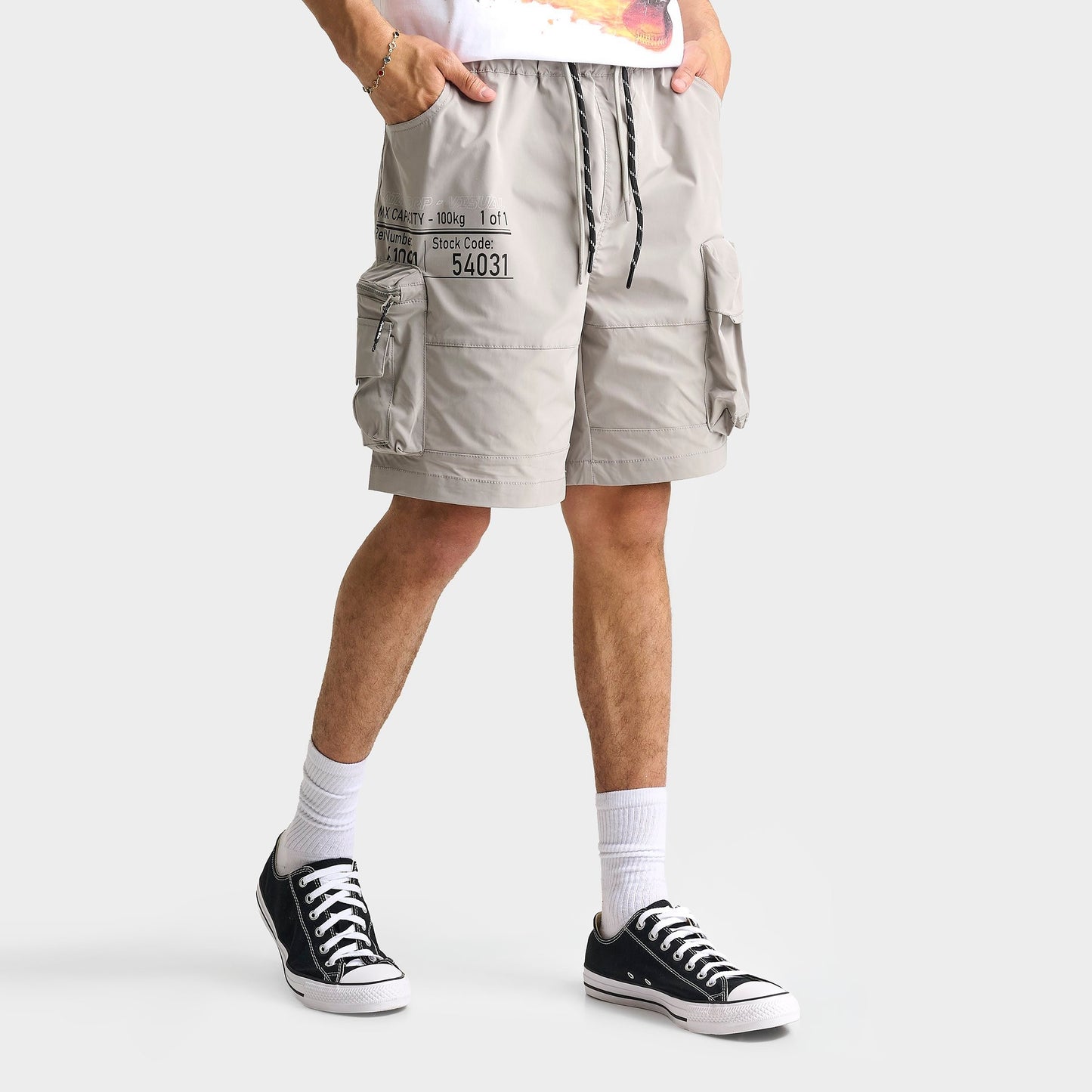 Men's Smoke Rise Nylon Cargo Shorts - Light Grey