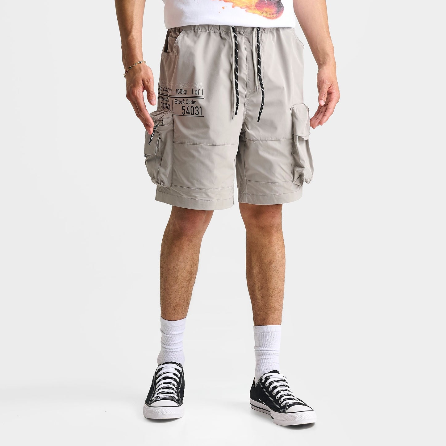 Men's Smoke Rise Nylon Cargo Shorts - Light Grey
