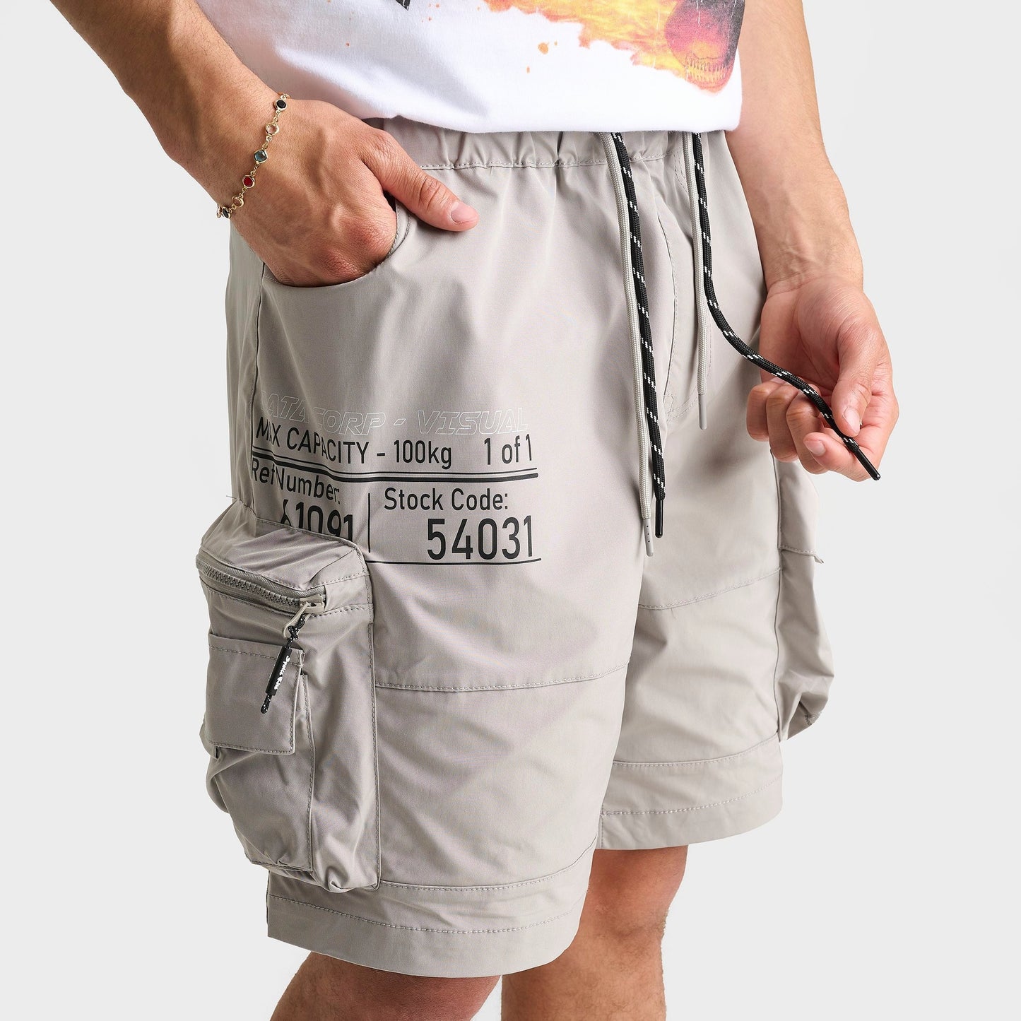 Men's Smoke Rise Nylon Cargo Shorts - Light Grey