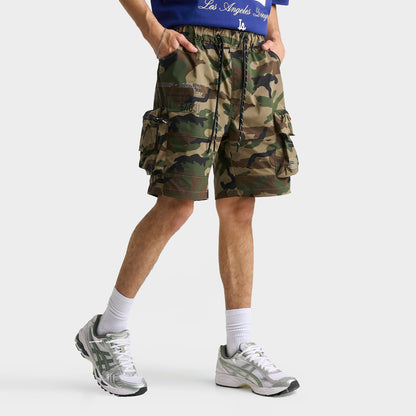 Men's Smoke Rise Nylon Cargo Shorts - Wood Camo