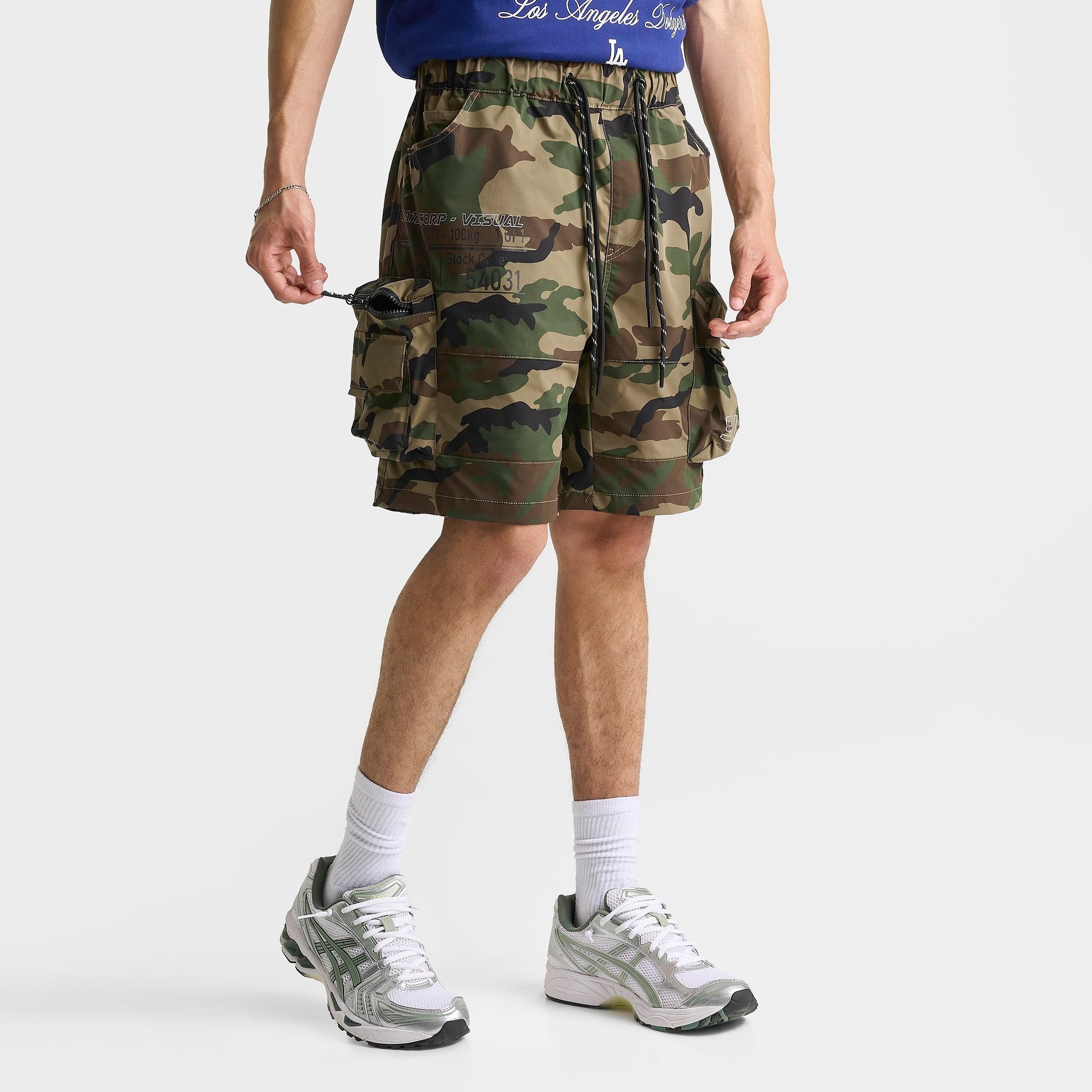 Men's Smoke Rise Nylon Cargo Shorts - Wood Camo