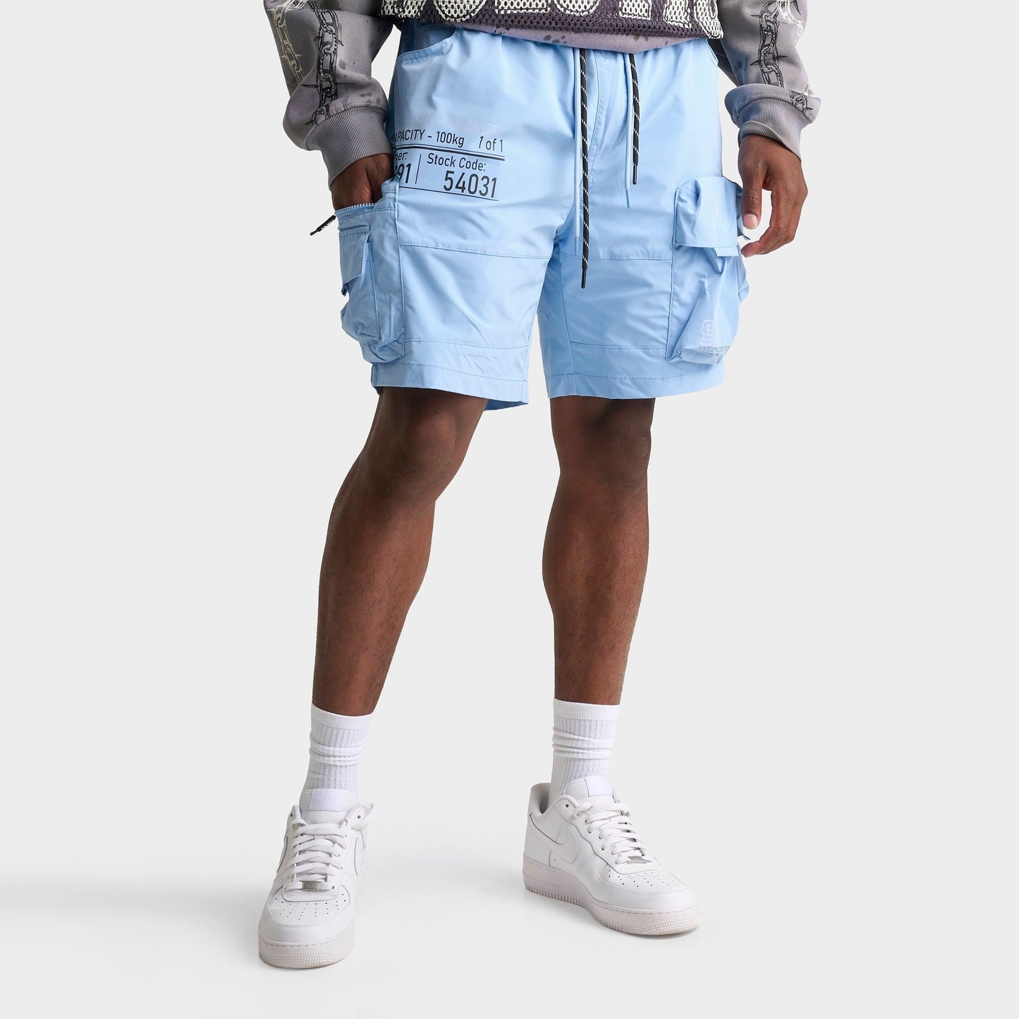 Men's Smoke Rise Nylon Cargo Shorts - Alaskan Blue