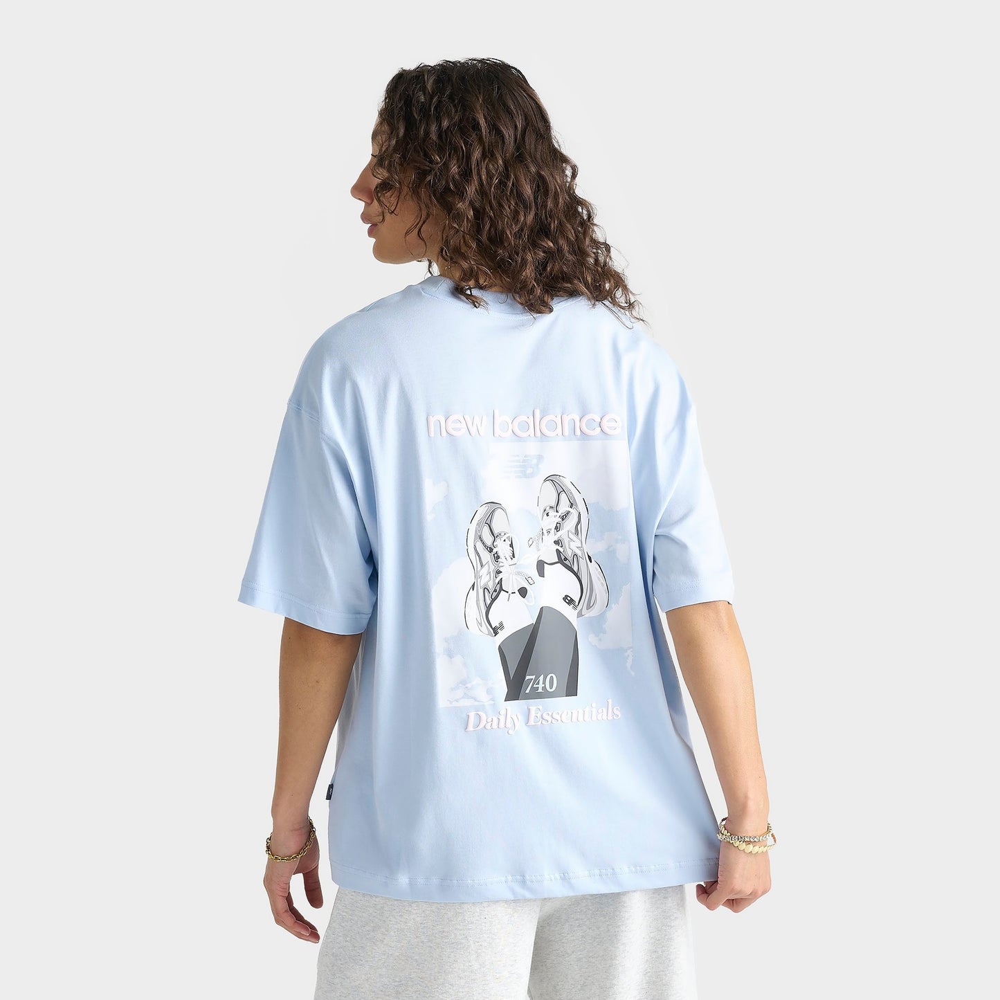 Women's New Balance 740 Boyfriend T-Shirt - Oxford Blue