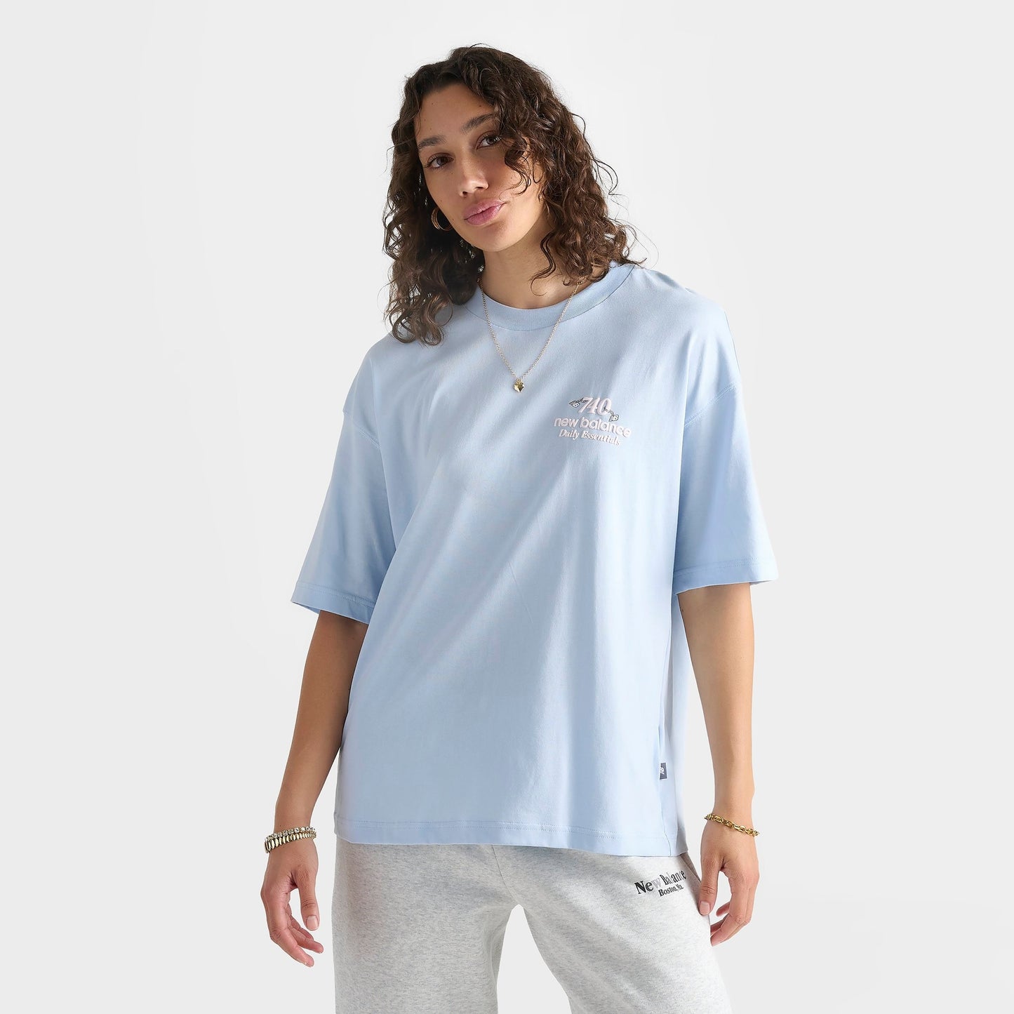 Women's New Balance 740 Boyfriend T-Shirt - Oxford Blue