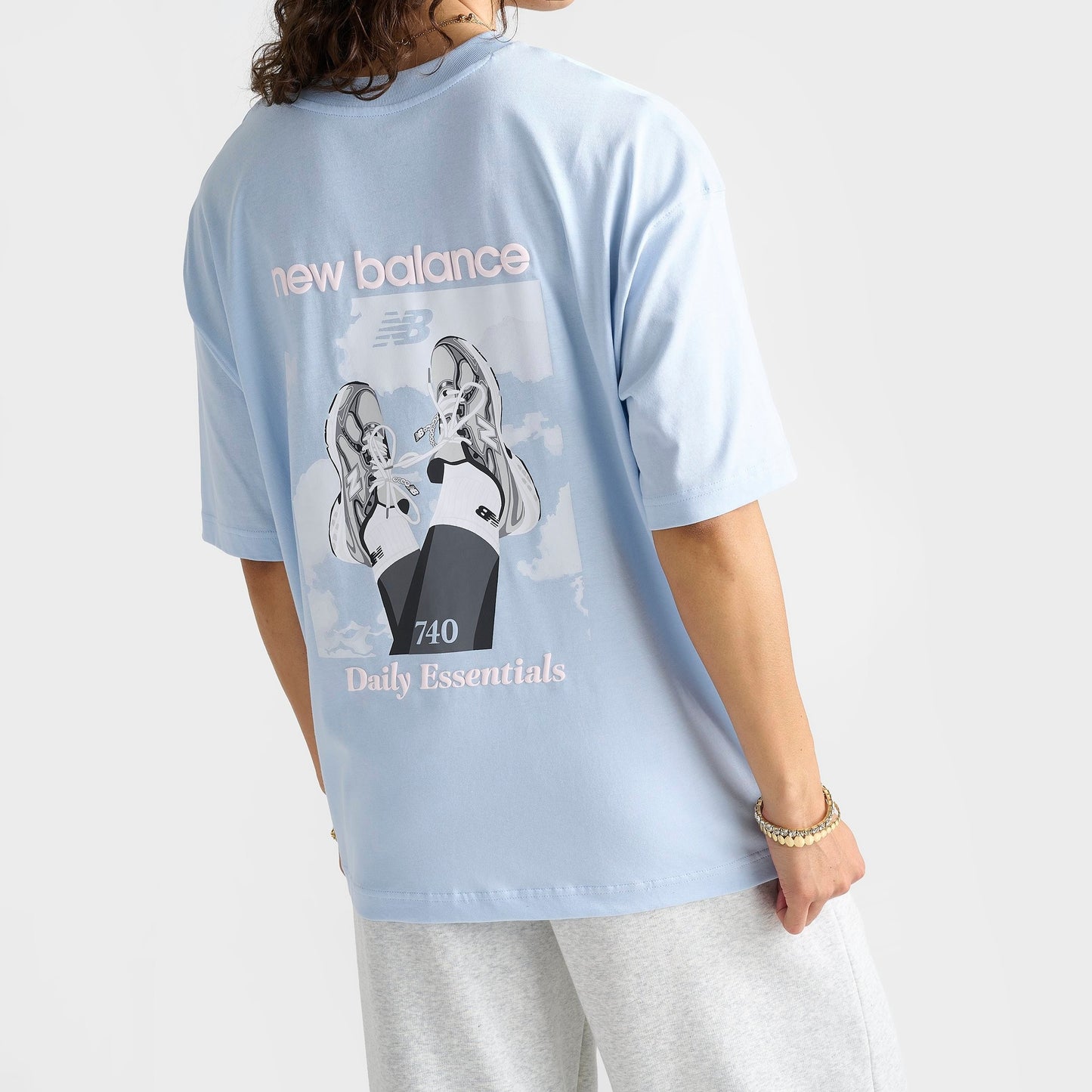 Women's New Balance 740 Boyfriend T-Shirt - Oxford Blue
